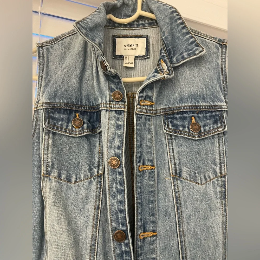 Women|Forever 21 Jean No Stretch Jumpsuit - Picture 2 of 9